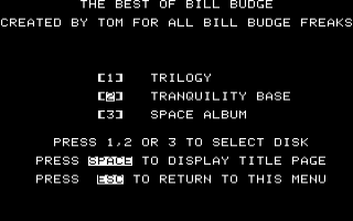 The Best of Bill Budge Title Screen